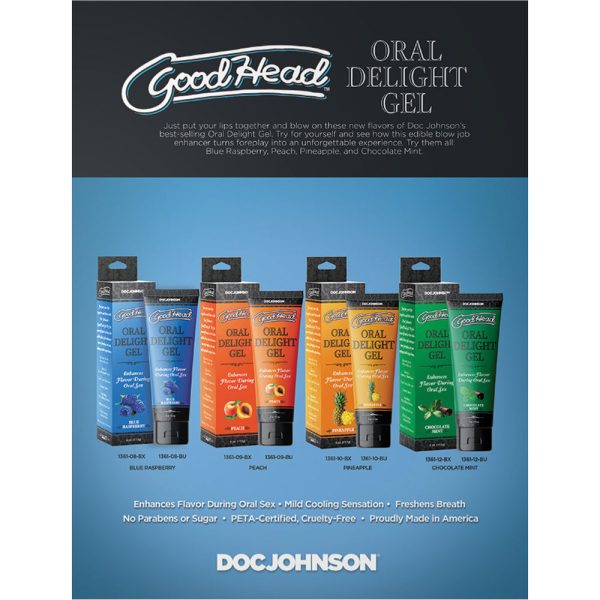 GoodHead Oral Delight Gel Peach 4 oz. Bulk - Image 2