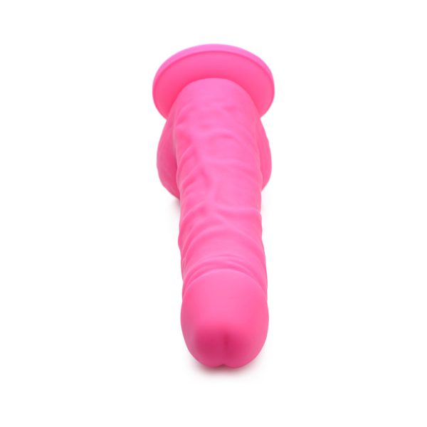 Curve Toys Lollicock 7 in. Silicone Dildo with Balls & Suction Cup Cherry - Image 5