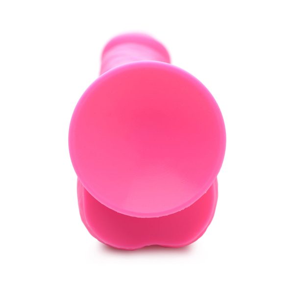 Curve Toys Lollicock 7 in. Silicone Dildo with Balls & Suction Cup Cherry - Image 6