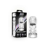 M for Men Soft + Wet Magnifier Self-Lubricating See-Through Stroker Clear