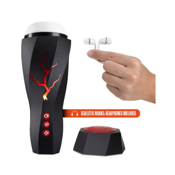 M for Men Storm Rechargeable Vibrating Suction Masturbator Black - Image 7