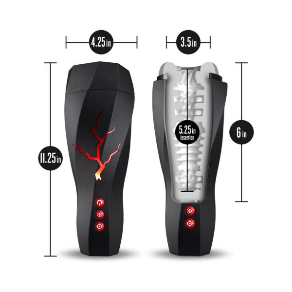 M for Men Storm Rechargeable Vibrating Suction Masturbator Black - Image 8