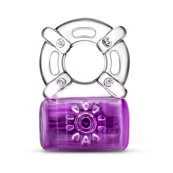 Play with Me Pleaser Rechargeable Vibrating C-Ring Purple - Image 2