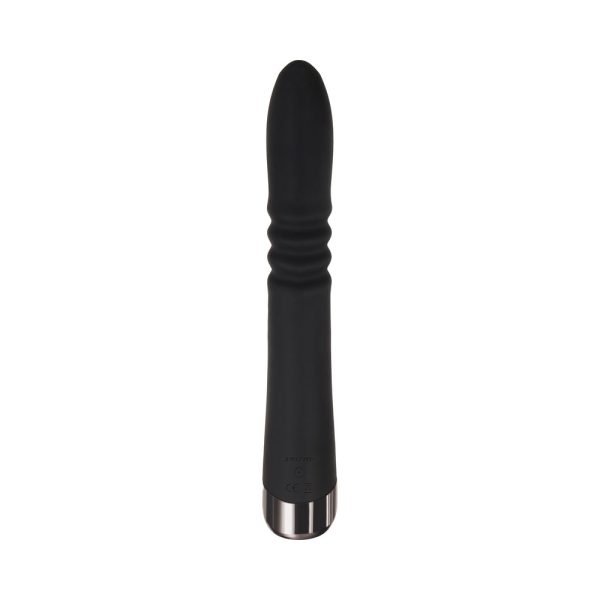 Evolved Rapid Rabbit Rechargeable Thrusting Silicone Vibrator Black - Image 5