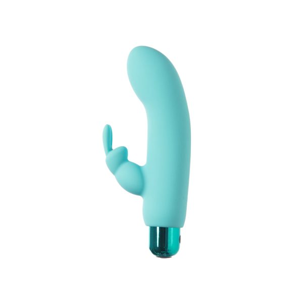 Powerbullet Alice''s Bunny Rechargeable Bullet Vibrator with Silicone Rabbit Sleeve Teal - Image 3