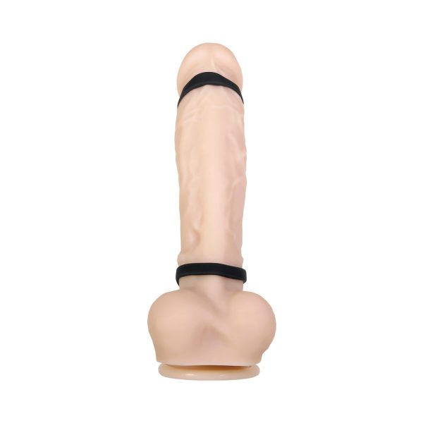 Gender X Rocketeer Rechargeable Triple-Ring Vibrating Silicone Penis Sheath Black - Image 9