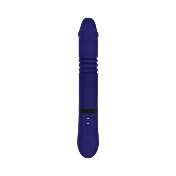 Gender X All In One Rechargeable Thrusting Rotating Silicone Rabbit Vibrator Purple - Image 6