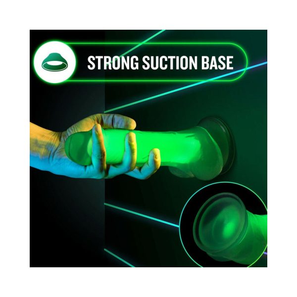 Neo Elite Glow in the Dark Viper 7 in. Dual-Density Dildo Neon Green - Image 4