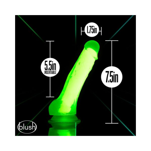 Neo Elite Glow in the Dark Viper 7 in. Dual-Density Dildo Neon Green - Image 6