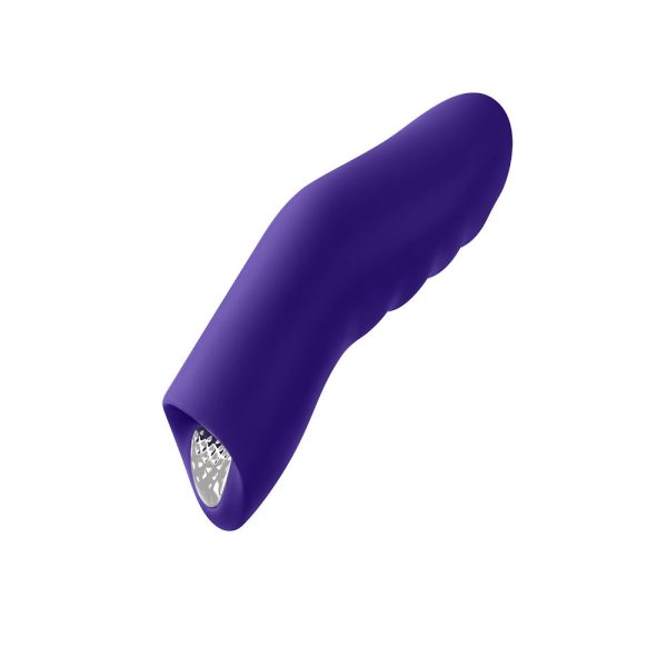 FemmeFunn Dioni Rechargeable Silicone Finger Vibrator Small Dark Purple - Image 3