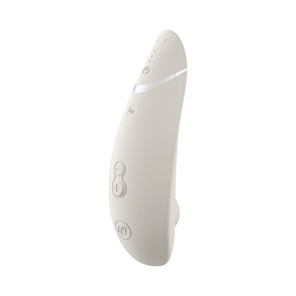 Womanizer Premium 2 Rechargeable Silicone Luxurious Pleasure Air Clitoral Stimulator Warm Gray - Image 4