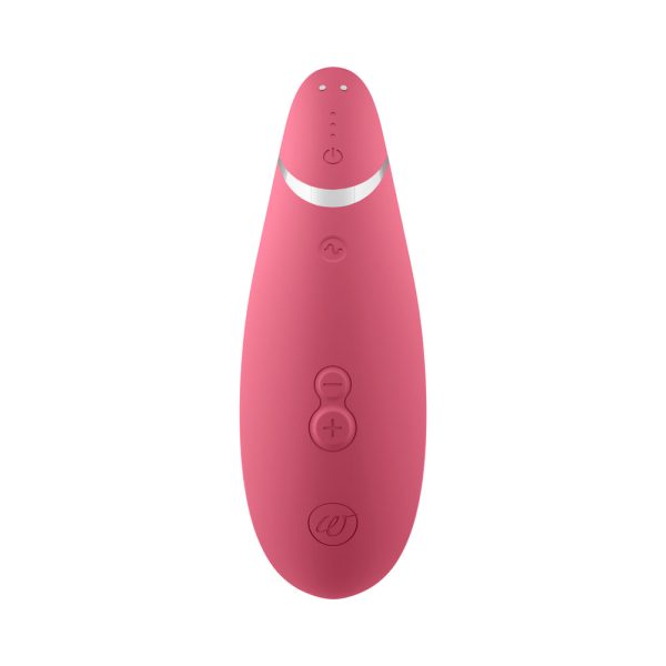 Womanizer Premium 2 Rechargeable Silicone Luxurious Pleasure Air Clitoral Stimulator Raspberry - Image 3