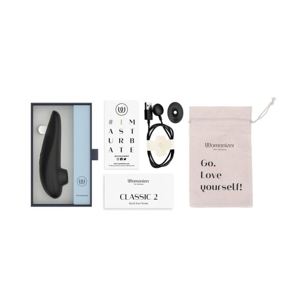 Womanizer Classic 2 Rechargeable Silicone Pleasure Air Clitoral Stimulator Black - Image 8