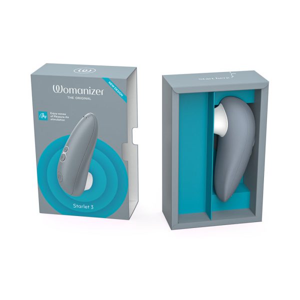 Womanizer Starlet 3 Rechargeable Silicone Compact Pleasure Air Clitoral Stimulator Gray - Image 2