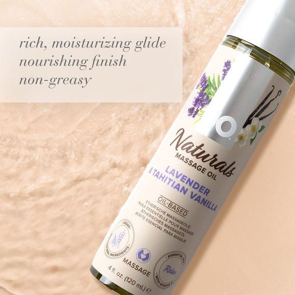 JO Naturals Massage Oil Lavender & Tahitian Vanilla 4 oz. - Image 3