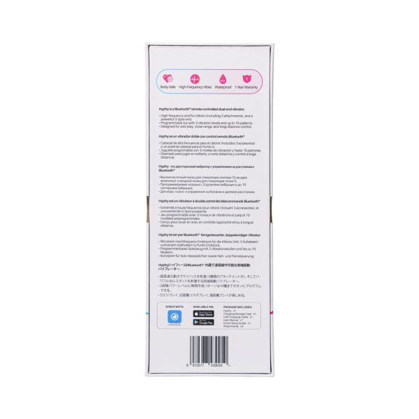 Lovense Hyphy Bluetooth Remote-Controlled Dual-End Vibrator Clitoral and G-Spot Stimulator - Image 9