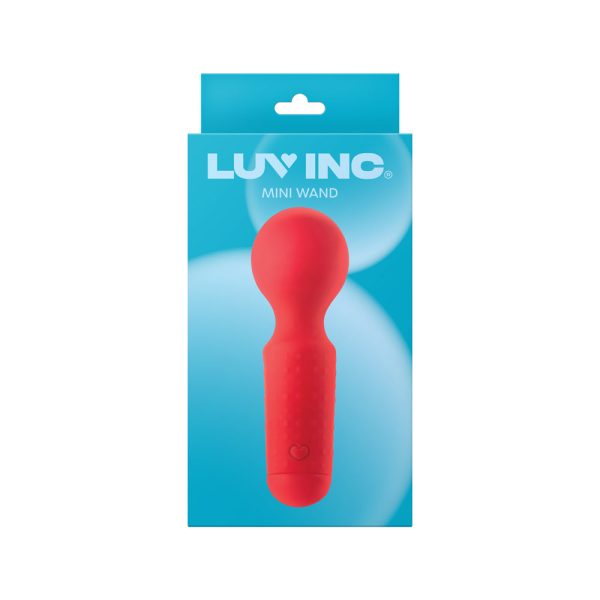 Luv Inc Mw65 Mini Wand Rechargeable Flexible Silicone Vibrator Red - Image 3