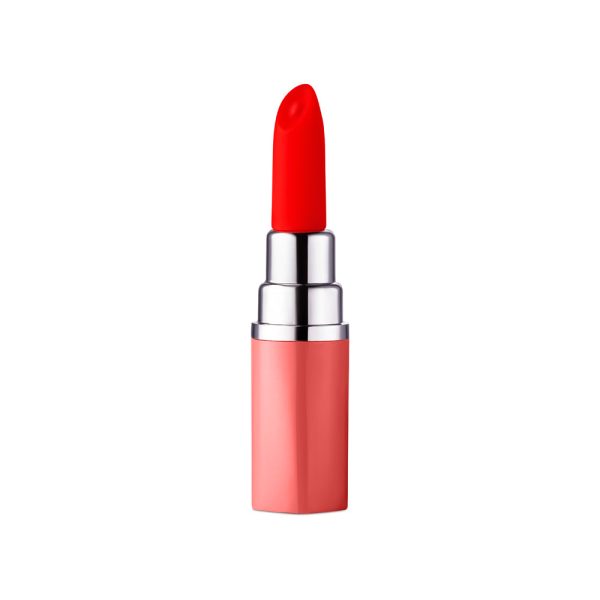 Luv Inc Lv57 Lipstick Vibrator Rechargeable Silicone Discreet Bullet with 3 Attachments Coral - Image 3