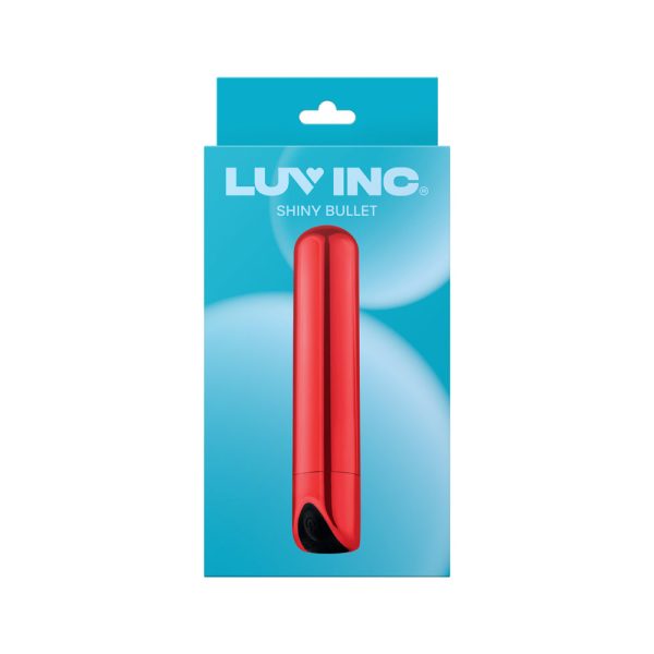 Luv Inc Sb33 Shiny Bullet Rechargeable Vibrator Red - Image 3