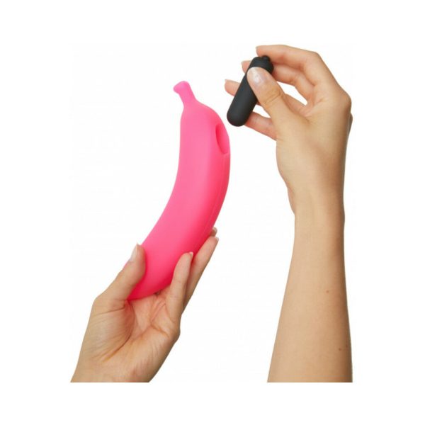 Love to Love Oh Oui Silicone Banana Vibrator Pink - Image 2
