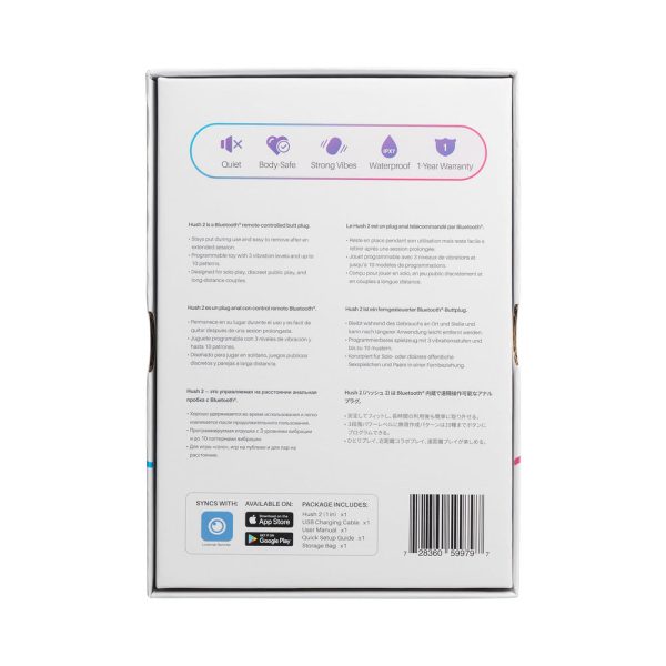 Lovense Hush 2 Bluetooth Remote-Controlled Vibrating Butt Plug XS 1 in. - Image 6