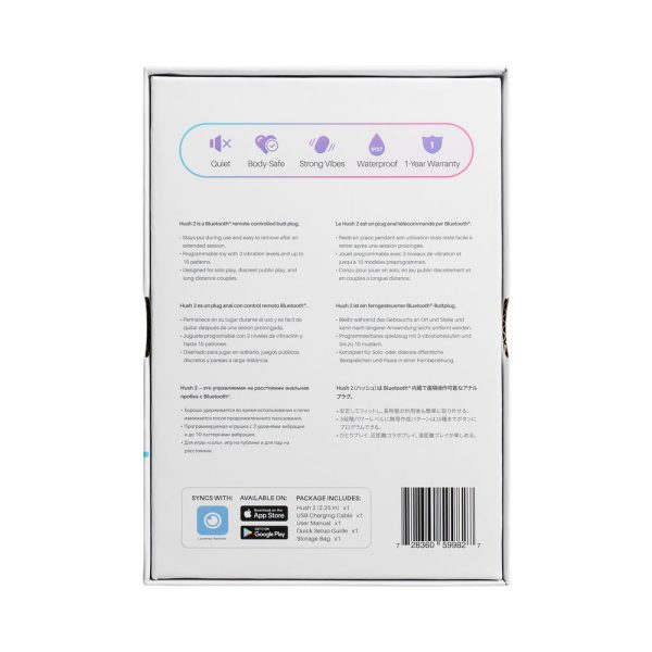 Lovense Hush 2 Bluetooth Remote-Controlled Vibrating Butt Plug L 2.25 in. - Image 8