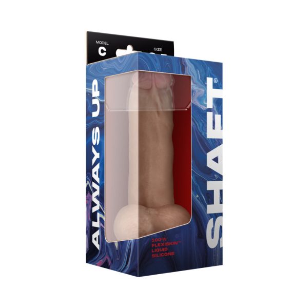 Shaft Model C: 8.5 in. Dual Density Silicone Dildo with Balls Pine - Image 4
