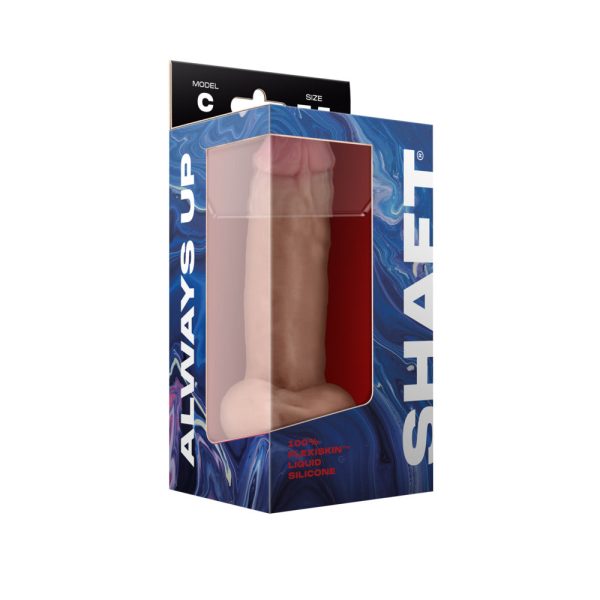 Shaft Model C: 7.5 in. Dual Density Silicone Dildo with Balls Pine - Image 4