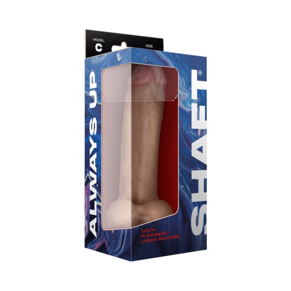 Shaft Model C: 9.5 in. Dual Density Silicone Dildo with Balls Pine - Image 4
