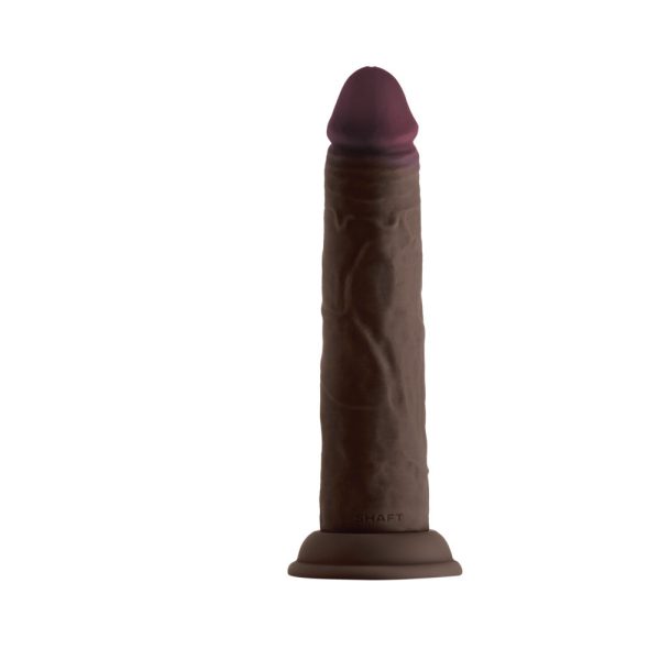Shaft Model J: 8.5 in. Dual Density Silicone Dildo Mahogany - Image 3