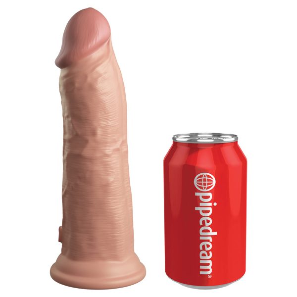King Cock Elite 8 in. Dual Density Silicone Cock Realistic Dildo With Suction Cup Beige - Image 6