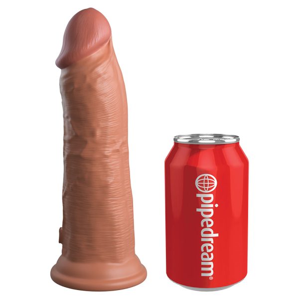 King Cock Elite 8 in. Dual Density Silicone Cock Realistic Dildo With Suction Cup Tan - Image 7
