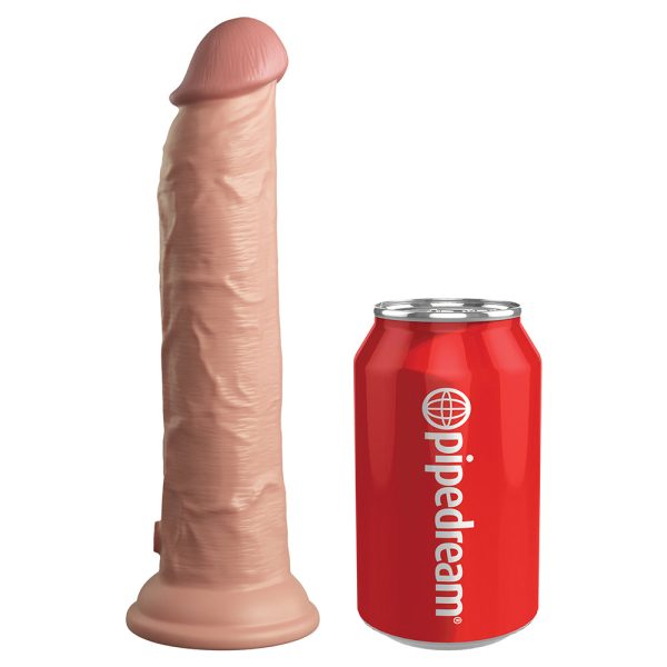 King Cock Elite 9 in. Dual Density Silicone Cock Realistic Dildo With Suction Cup Beige - Image 6