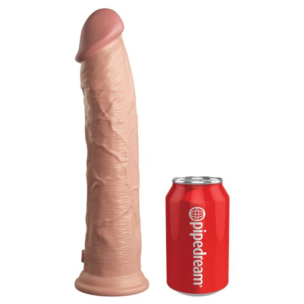 King Cock Elite 11 in. Dual Density Silicone Cock Realistic Dildo With Suction Cup Beige - Image 6