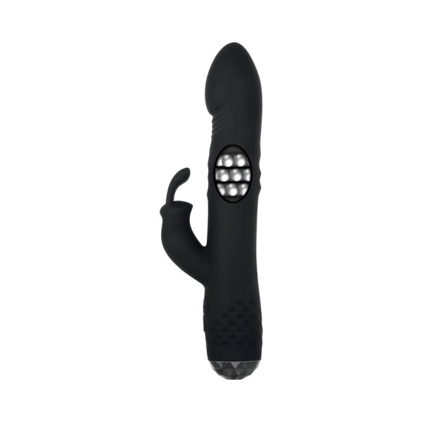 Evolved Bodacious Bunny Rechargeable Silicone Rabbit Vibrator Black - Image 5
