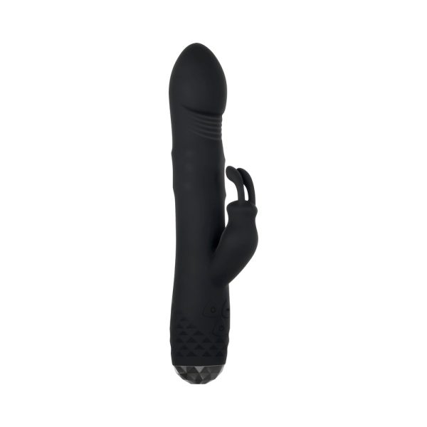 Evolved Bodacious Bunny Rechargeable Silicone Rabbit Vibrator Black - Image 6