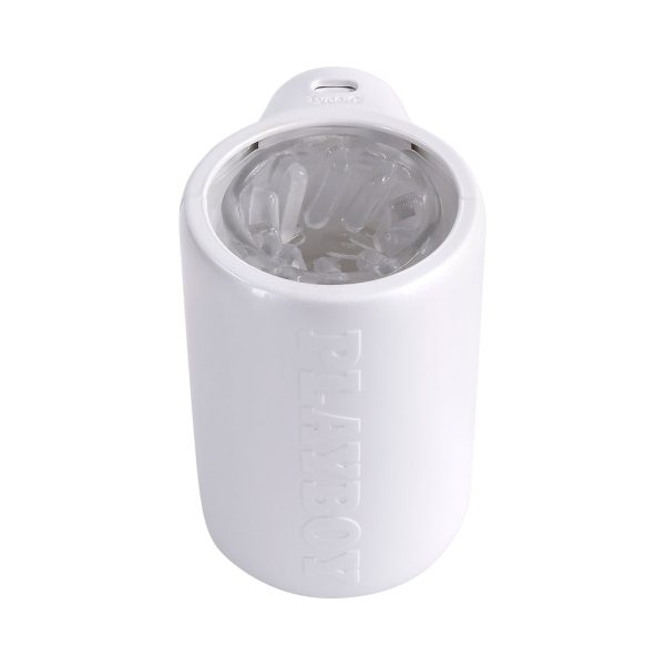 Playboy Spin Doctor Rechargeable Spinning Stroker TPE Sleeve White - Image 5