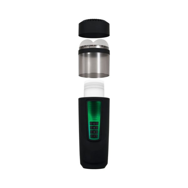 Gender X Message In A Bottle Rechargeable Thrusting Spinning Stroker with Suction Cup Base Black - Image 10