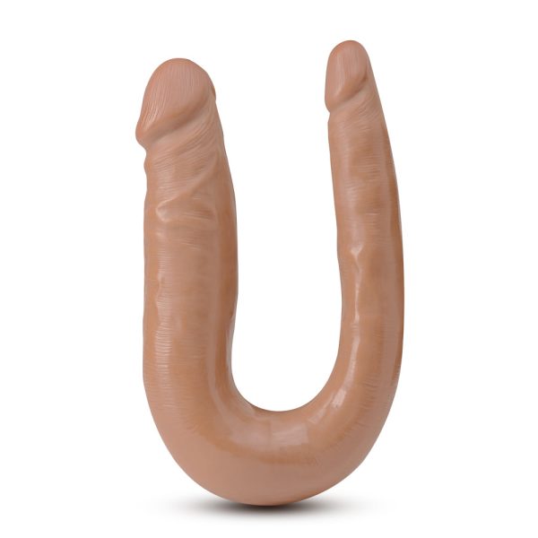 Dr. Skin Mini Double Dong Realistic 12 in. Dual-Ended Dildo Tan - Image 2