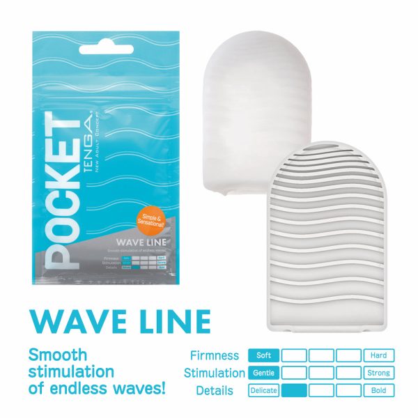 Tenga Pocket Masturbator Sleeve Wavy Line - Image 3