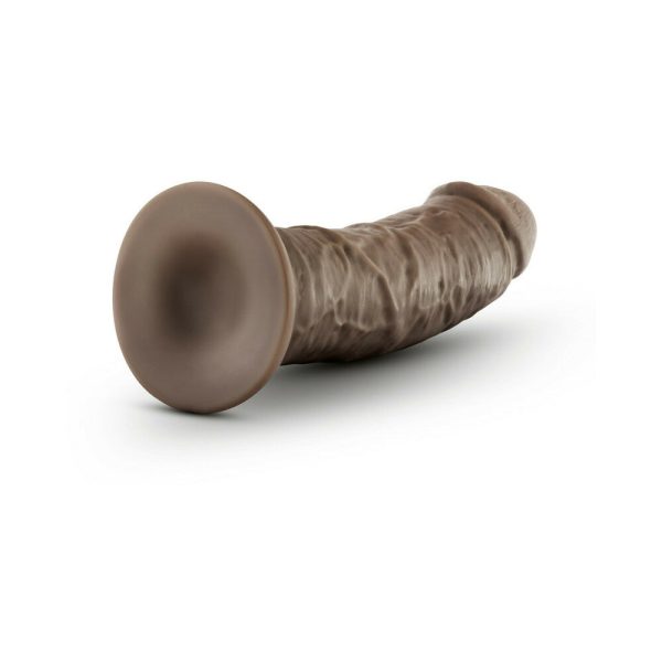 Dr. Skin Glide Realistic 8 in. Self-Lubricating Dildo Brown - Image 5
