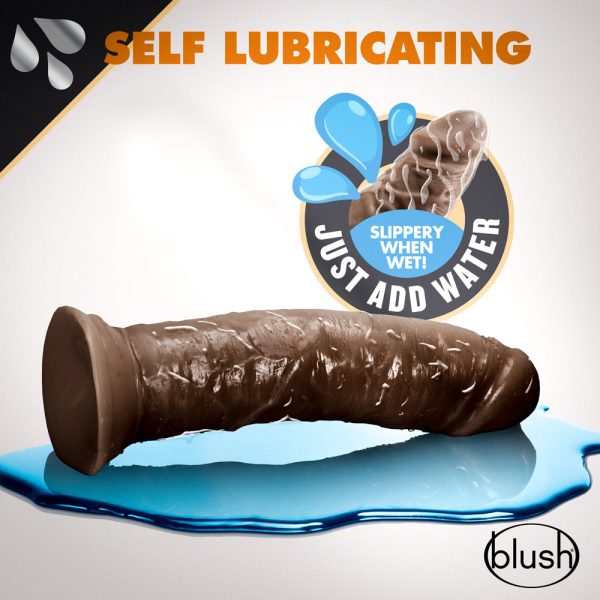Dr. Skin Glide Realistic 8 in. Self-Lubricating Dildo Brown - Image 10