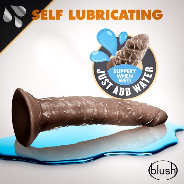 Dr. Skin Glide Realistic 7.5 in. Self-Lubricating Dildo Brown - Image 7