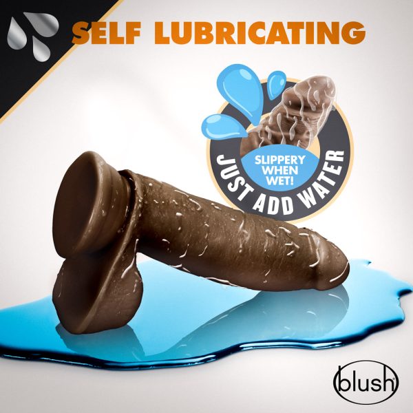 Dr. Skin Glide Realistic 7 in. Self-Lubricating Dildo with Balls Brown - Image 10