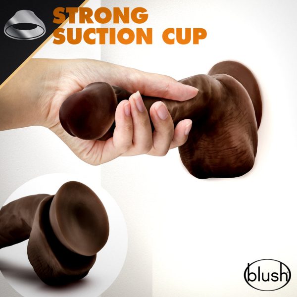 Dr. Skin Glide Realistic 8.5 in. Self-Lubricating Dildo with Balls Brown - Image 10