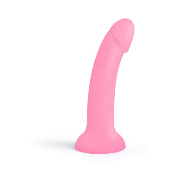 Love to Love Dildolls Glitzy 7 in. Silicone Dildo Pink Glitter - Image 2