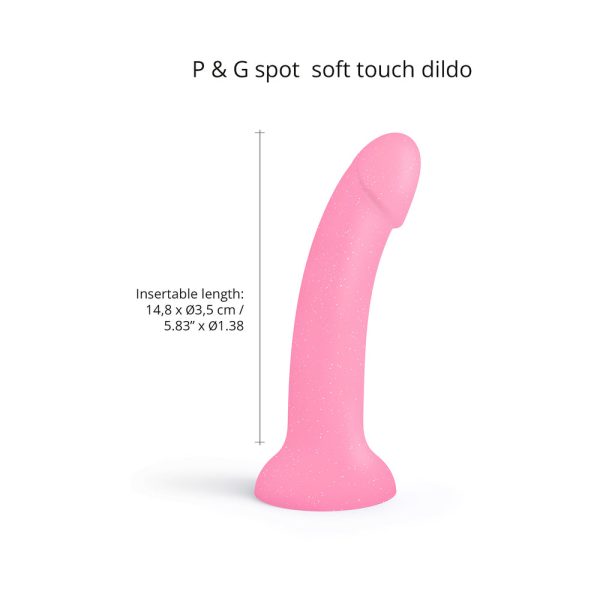 Love to Love Dildolls Glitzy 7 in. Silicone Dildo Pink Glitter - Image 3