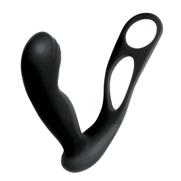 Butts Up Prostate Massager With Scrotum & Cock Ring Black - Image 2