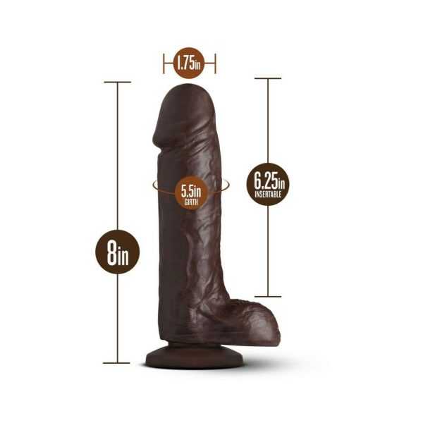 Loverboy The Movie Star Realistic 8 in. Dildo with Balls Brown - Image 6