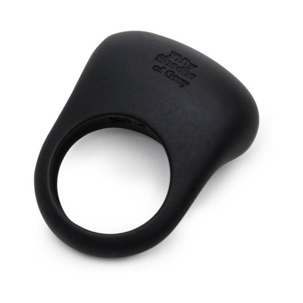 Fifty Shades of Grey Sensation Rechargeable Silicone Vibrating Love Ring Black - Image 2